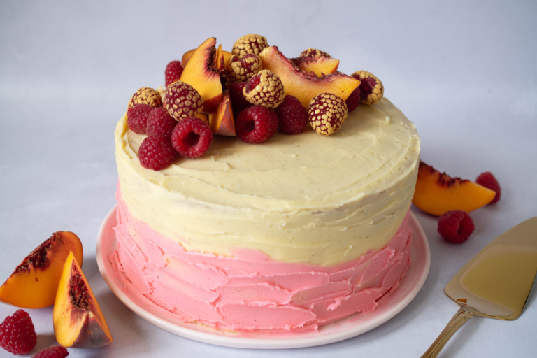 Peach Melba Cake